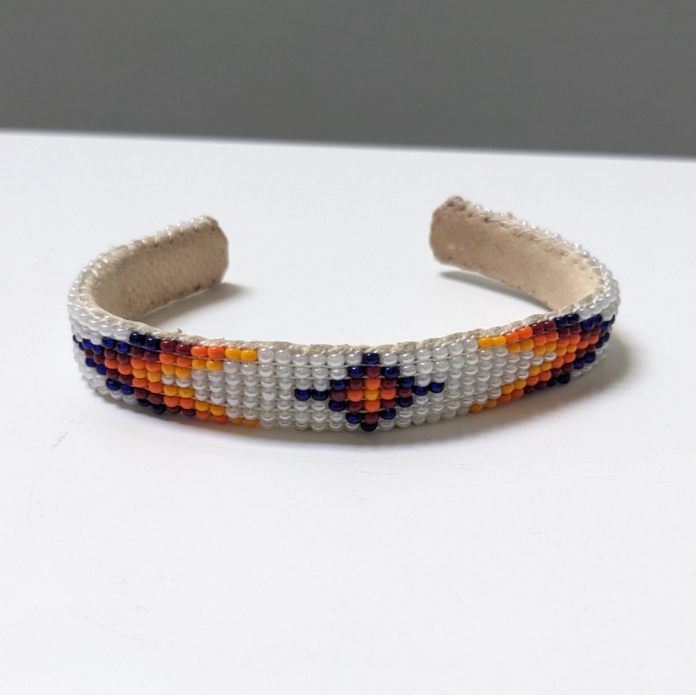 Handmade Indigenous Beaded Multicolor Cuff Bracelet